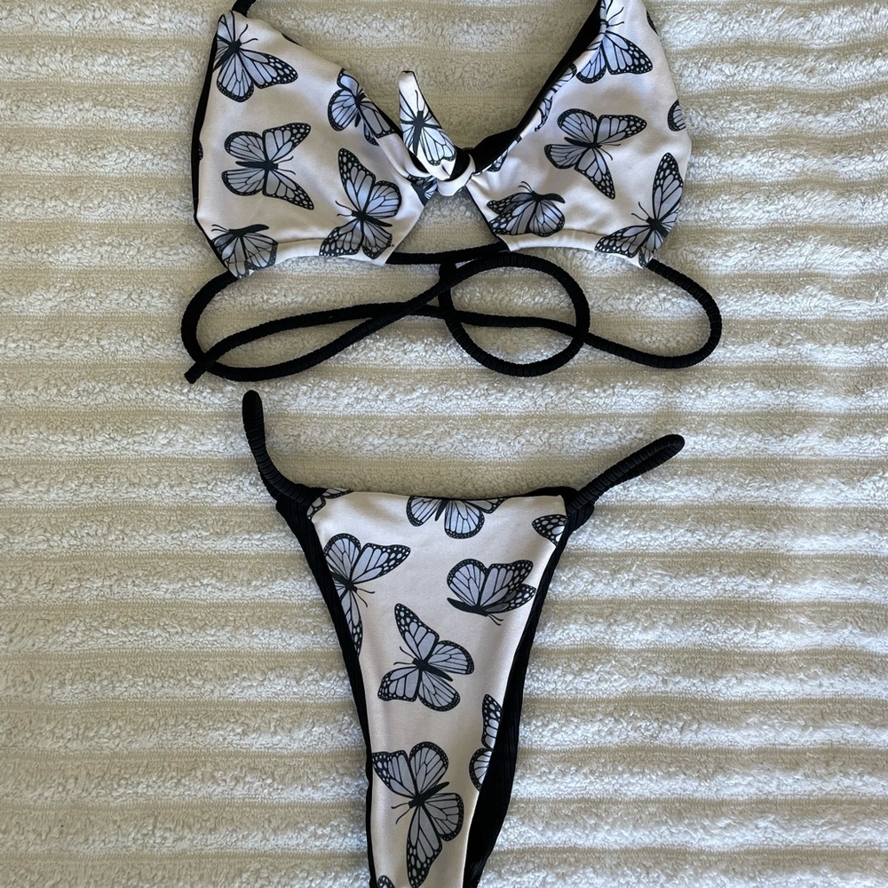 Butterfly Print Bikini Set